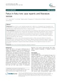 Fetus in fetu: Two case reports and literature review