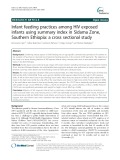 Infant feeding practices among HIV exposed infants using summary index in Sidama Zone, Southern Ethiopia: A cross sectional study
