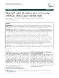 Vitamin D status of children with severe early childhood caries: A case–control study