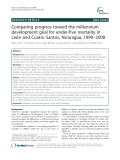 Comparing progress toward the millennium development goal for under-five mortality in León and Cuatro Santos, Nicaragua, 1990–2008