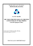 Tóm tắt luận án Tiến sĩ Chế biến thực phẩm và đồ uống: Thu nhận protein isolate, protein concentrate từ đậu phộng (Arachis hypogaea Linn.)