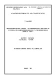 Summary of Phd thesis in journalism: Procedure of organizing and implementing the line of investigative articles in the Vietnamese editorial offices today