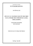 Tóm tắt Luận văn Thạc sĩ: Đề xuất các giải pháp giảm tổn thất điện năng lưới điện phân phối huyện Lâm Hà, tỉnh Lâm Đồng