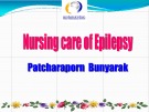 Bài giảng Nursing care of epilepsy