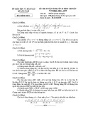 Đề thi tuyển sinh vào lớp 10 THPT năm 2019-2020 môn Toán có đáp án - Sở GD&ĐT Quảng Nam (Khối chuyên)