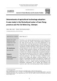 Determinants of agricultural technology adoption: A case study in the floricultural sector of Lam Dong province and Ho Chi Minh city, Vietnam