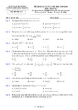 Đề thi thử THPT Quốc gia lần 2 môn Toán năm 2019-2020 có đáp án - Trường THPT Đoàn Thượng