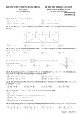 Đề thi thử THPT Quốc gia lần 1 môn Toán năm 2019-2020 có đáp án - Trường THPT chuyên Quang Trung