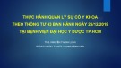 Bài giảng Thực hành quản lý sự cố y khoa theo thông tư 43 ban hành ngày 26/12/2018 tại Bệnh viện Đại học y dược Tp.HCM