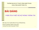 Bài giảng Phân tích thiết kế hệ thống thông tin - ThS. Văn Như Bích, ThS. Võ Hoàng Khang