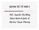 Bài giảng Kinh tế vĩ mô I: Chương 1 - ThS. Nguyễn Thị Hồng