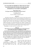 An analysis of errors in the use of noun clauses made by senior English major students at Van Hien University