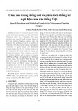 Cảm xúc trong tiếng nói và phân tích thống kê ngữ liệu cảm xúc tiếng Việt