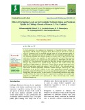 Effect of fertigation levels on soil available nutrients status and nutrients uptake by cabbage (Brassica Oleracea L. Var. Capitata)