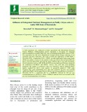 Influence of integrated nutrient management on paddy (Oryza sativa L.) under hill zone of Karnataka