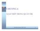 Bài giảng Quản trị học: Chương 6 - TS. Trần Đăng Khoa (Cao học)