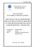 Đề tài nghiên cứu khoa học cấp trường: Phân tích các yếu tố ảnh hưởng đến khả năng tiếp cận tín dụng chính thức của nông hộ nuôi tôm thẻ chân trắng tại huyện duyên hải  tỉnh Trà Vinh