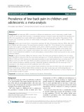 Prevalence of low back pain in children and adolescents: A meta-analysis