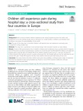 Children still experience pain during hospital stay: A cross-sectional study from four countries in Europe