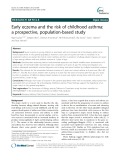 Early eczema and the risk of childhood asthma: A prospective, population-based study