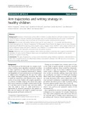 Arm trajectories and writing strategy in healthy children