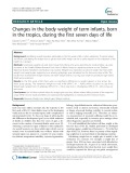 Changes in the body weight of term infants, born in the tropics, during the first seven days of life