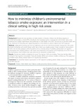 How to minimize children’s environmental tobacco smoke exposure: An intervention in a clinical setting in high risk areas