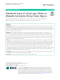 Nutritional status of school age children in Abakaliki metropolis, Ebonyi State, Nigeria