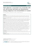 High adiposity is associated cross-sectionally with low self-concept and body size dissatisfaction among indigenous Cree schoolchildren in Canada