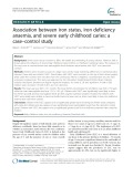 Association between iron status, iron deficiency anaemia, and severe early childhood caries: A case–control study