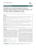 Advertisement and knowledge of tobacco products among Ellisras rural children aged 11 to 18 years: Ellisras Longitudinal study