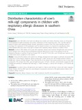 Distribution characteristics of cow’s milk-sIgE components in children with respiratory allergic diseases in southern China