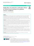 Application of protection motivation theory to clinical trial enrolment for pediatric chronic conditions