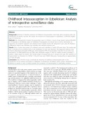 Childhood intussusception in Uzbekistan: Analysis of retrospective surveillance data