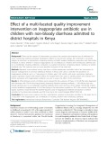 Effect of a multi-faceted quality improvement intervention on inappropriate antibiotic use in children with non-bloody diarrhoea admitted to district hospitals in Kenya