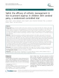 Splint: The efficacy of orthotic management in rest to prevent equinus in children with cerebral palsy, a randomised controlled trial