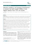 Attention problems and language development in preterm low-birth-weight children: Crosslagged relations from 18 to 36 months