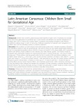 Latin American consensus: Children born small for gestational age