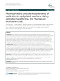 Pharmacokinetics and pharmacodynamics of medication in asphyxiated newborns during controlled hypothermia: The PharmaCool multicenter study