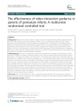 The effectiveness of video interaction guidance in parents of premature infants: A multicenter randomised controlled trial