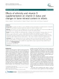 Effects of ethnicity and vitamin D supplementation on vitamin D status and changes in bone mineral content in infants