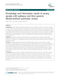 Knowledge and information needs of young people with epilepsy and their parents: Mixed-method systematic review