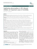 Swallowing abnormalities in HIV infected children: An important cause of morbidity