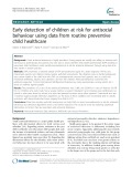 Early detection of children at risk for antisocial behaviour using data from routine preventive child healthcare