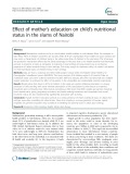 Effect of mother’s education on child’s nutritional status in the slums of Nairobi