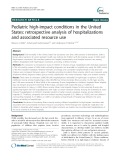 Pediatric high-impact conditions in the United States: Retrospective analysis of hospitalizations and associated resource use