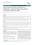 Shared decision making and behavioral impairment: A national study among children with special health care needs