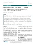 Obesity prevalence estimates in a Canadian regional population of preschool children using variant growth references