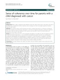 Sense of coherence over time for parents with a child diagnosed with cancer