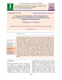 Consequences of urbanization on water quality in the agro-ecosystems along the rural-urban and transition zones of Bengaluru metropolitan city